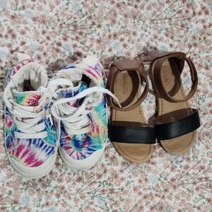 Blowfish Colorful Tie-Dye Kids Sneakers & Black/Brown Sandals